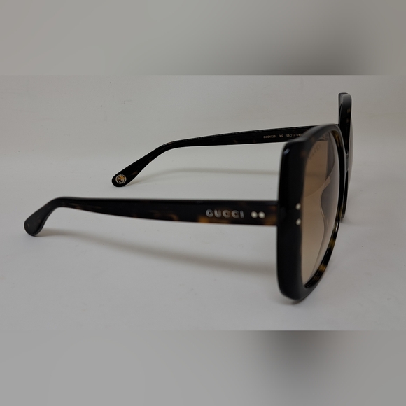 Gucci Nero Sunglasses Oversized Square Frame Havana Brown GG0472SA 002 56-17-145 - Picture 9 of 16
